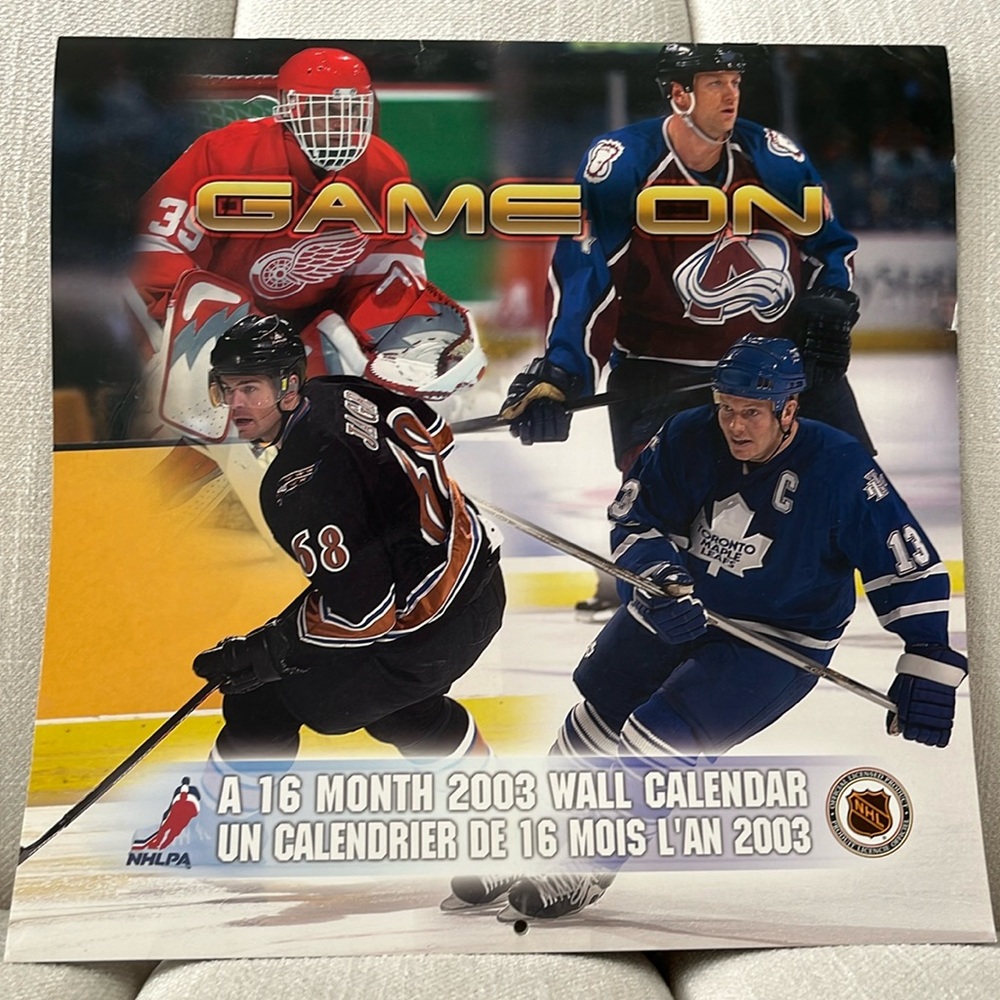 NHL 2003 Calendar Hasek Foote Sundin Jagr